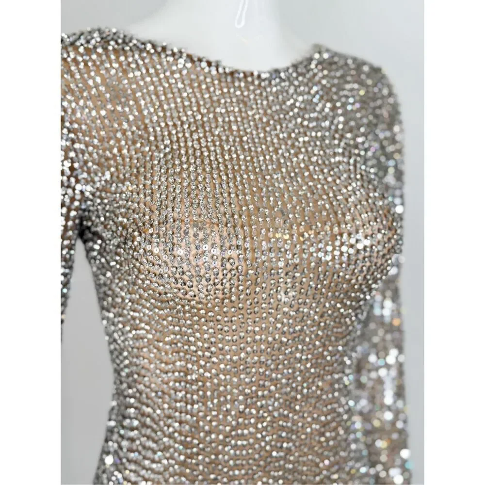 Retrofete Malaya Sequin Embellished Dress Size XS